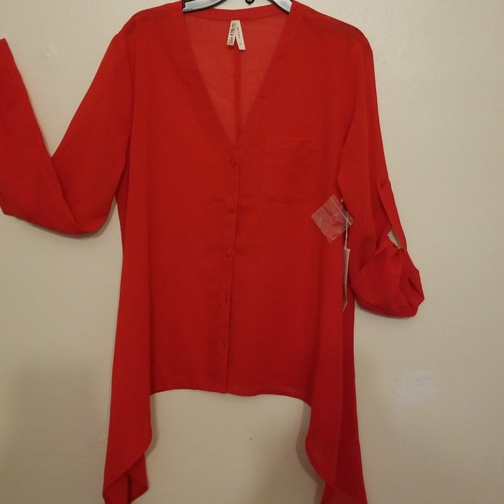 Red dress shirt